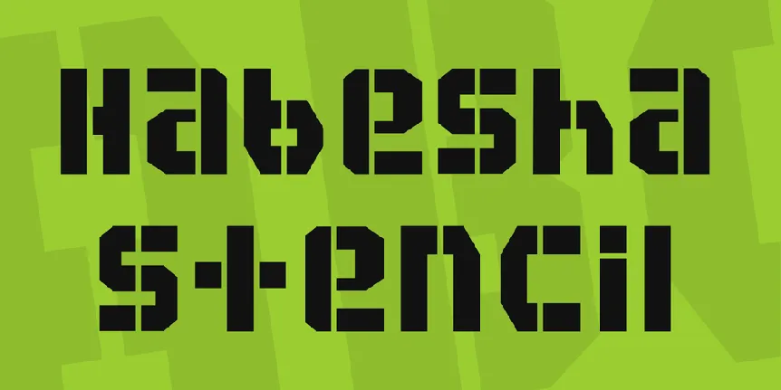 Habesha stencil font