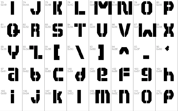 Habesha stencil font