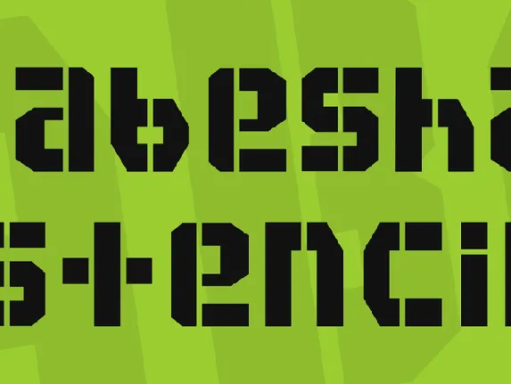 Habesha stencil font