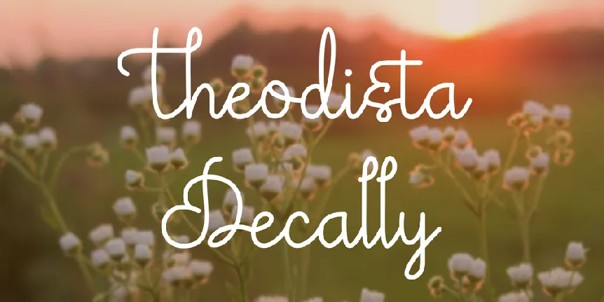 Theodista Decally font