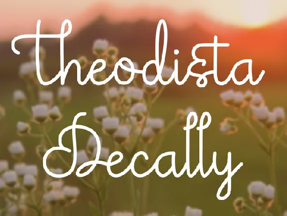 Theodista Decally font