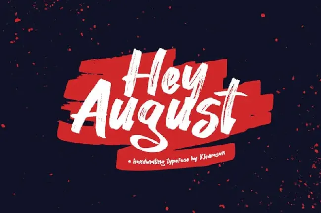 Hey August Brush font