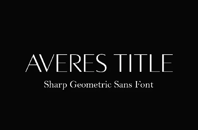 Averes Title font