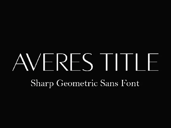 Averes Title font