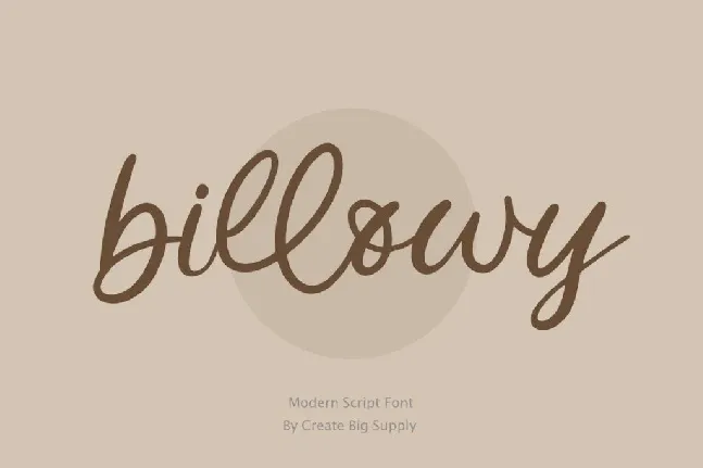 Billowy font