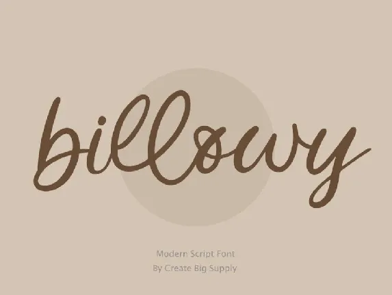 Billowy font