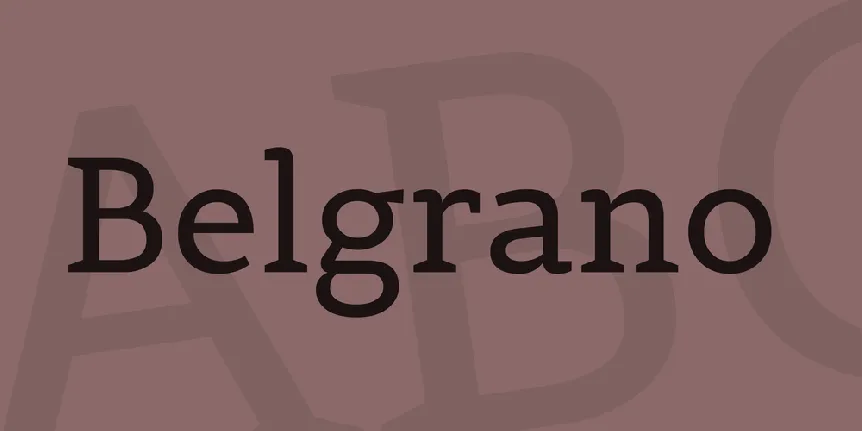 Belgrano font