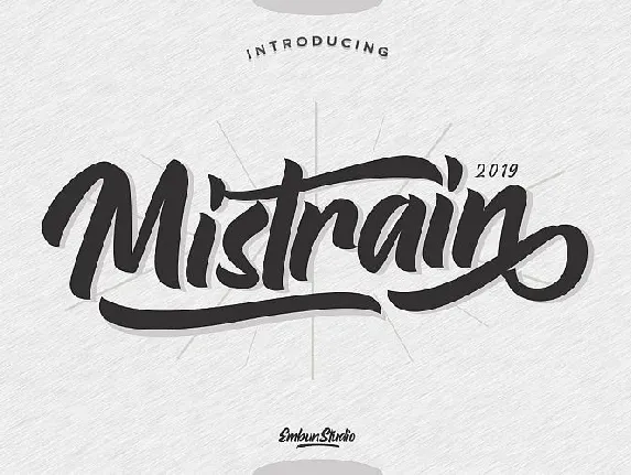 Mistrain Script font