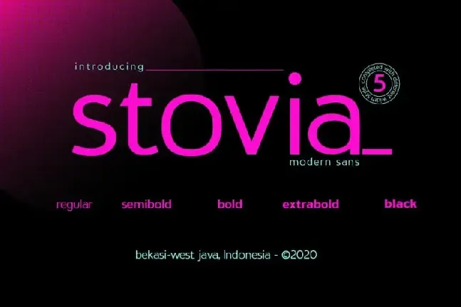 Stovia Sans Serif font