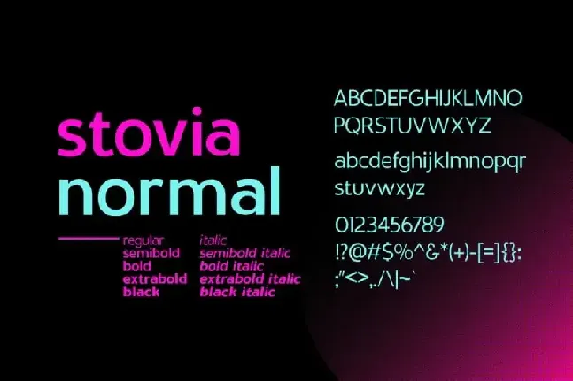 Stovia Sans Serif font