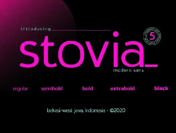 Stovia Sans Serif font