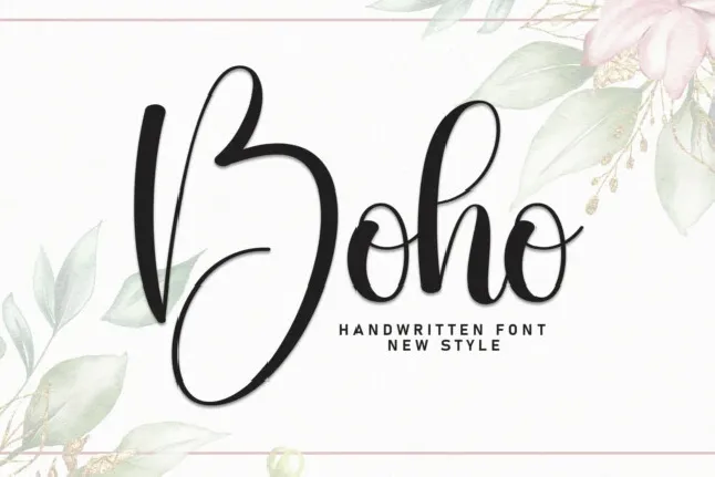 Boho Script font