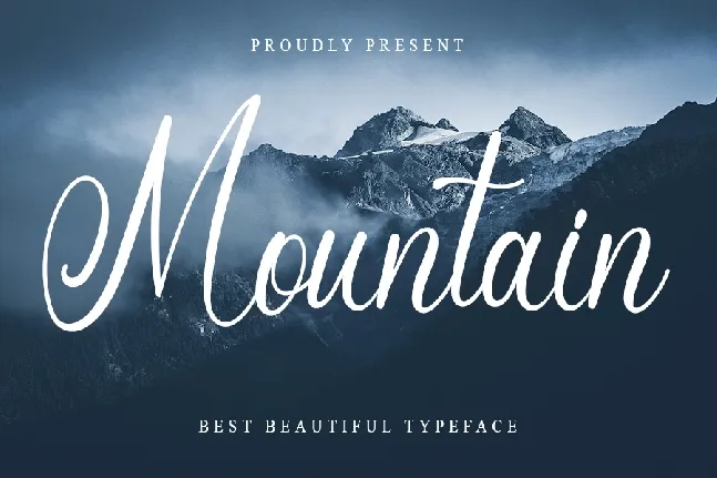 Mountain Calligraphy Typeface font