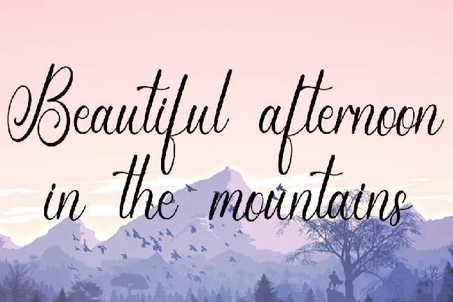 Mountain Calligraphy Typeface font