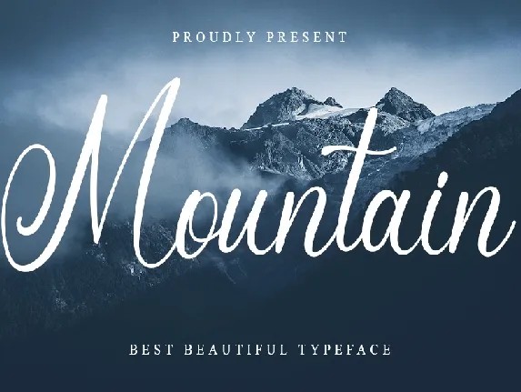 Mountain Calligraphy Typeface font