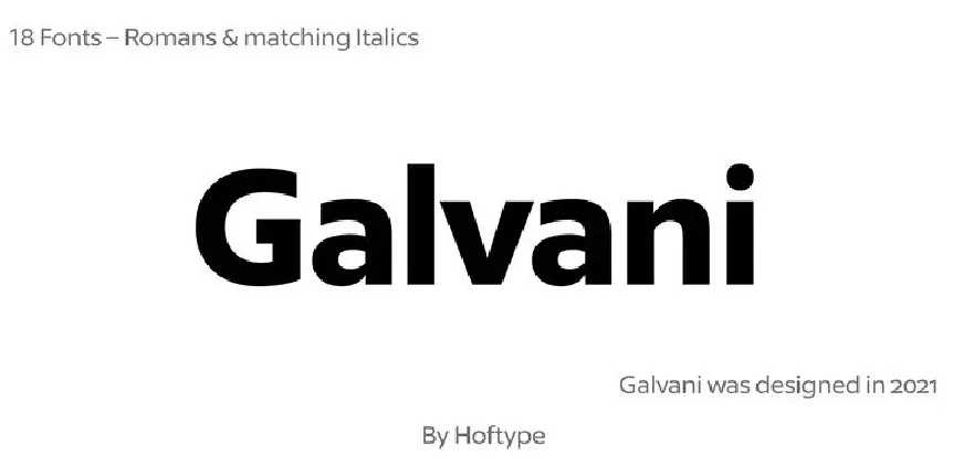 Galvani font