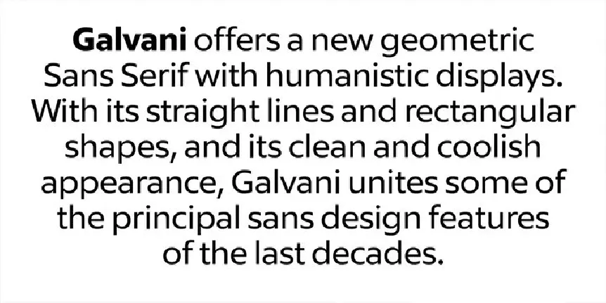 Galvani font