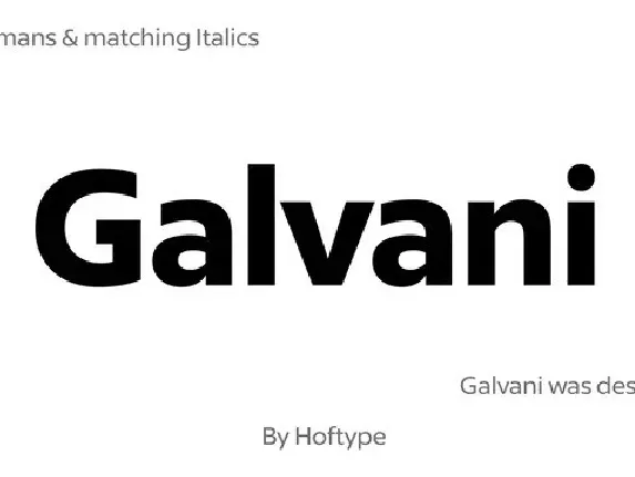 Galvani font