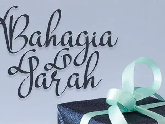 Bahagia Jarah Script font