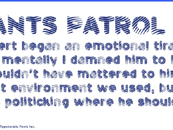 Pants Patrol font