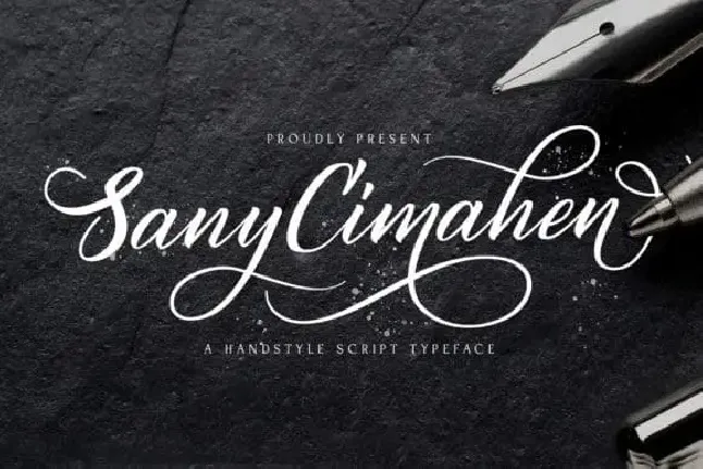 Sany Cimahen Calligraphy font