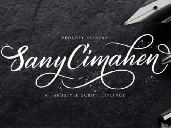 Sany Cimahen Calligraphy font