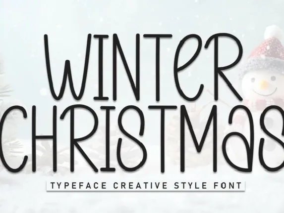 Winter Christmas Display font