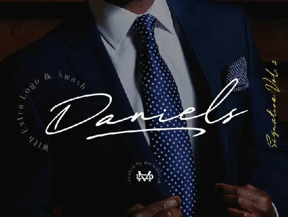 Daniels Signature font