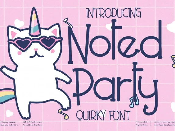 Noted Party font