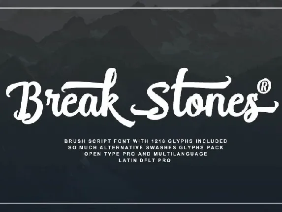 Break Stones Script Brush font