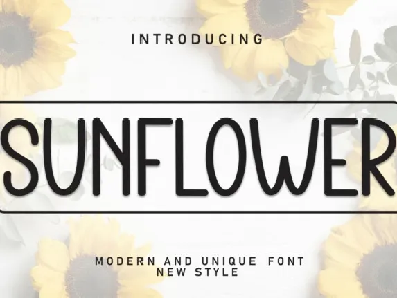 Sunflower Display font