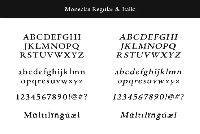 Monecias font