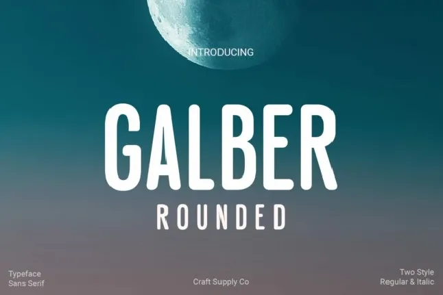 Galber Rounded font