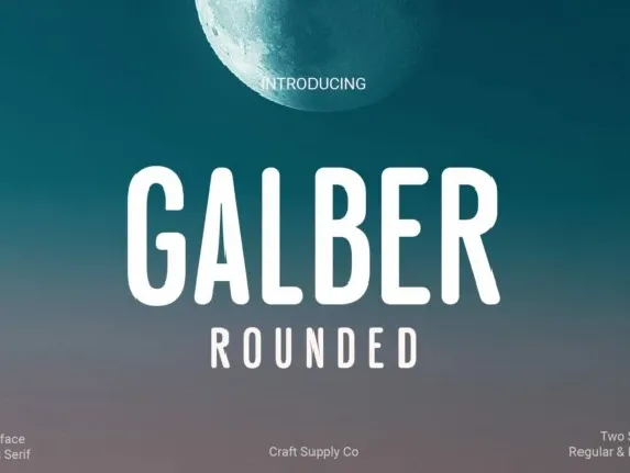 Galber Rounded font