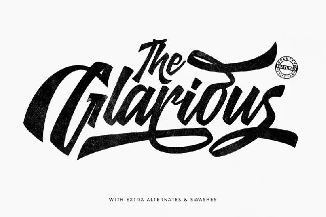 Glarious Calligraphy font