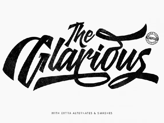 Glarious Calligraphy font