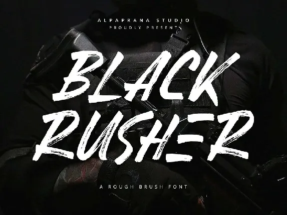 Black Rusher font