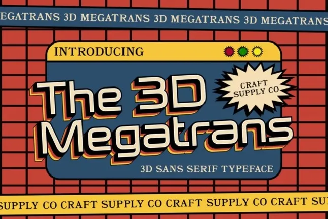 Megatrans 3D font