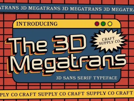 Megatrans 3D font