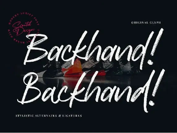 Backhand font