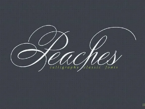 Peaches Calligraphic font Free