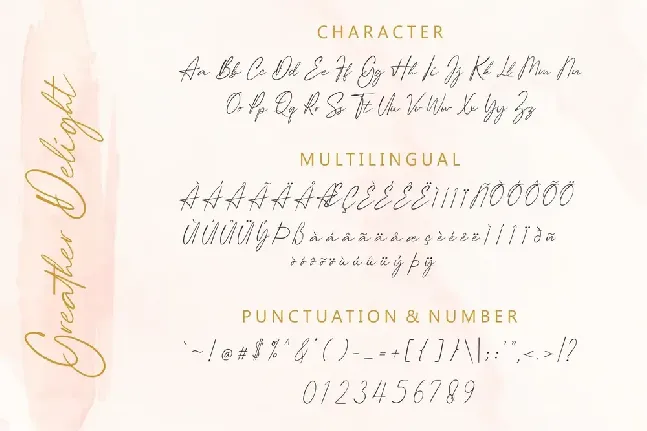 Greater Delight Demo Version font