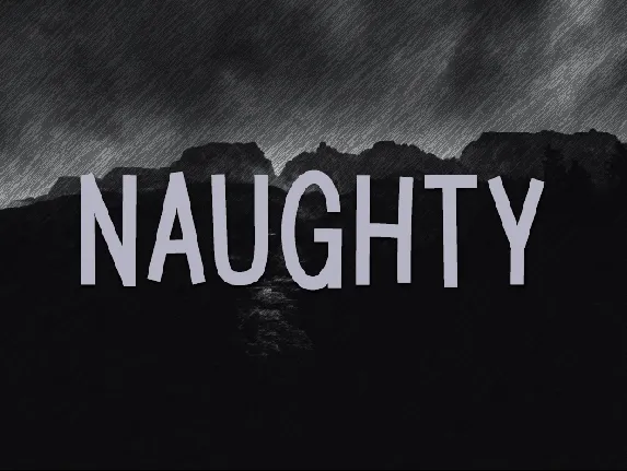 Naughty font