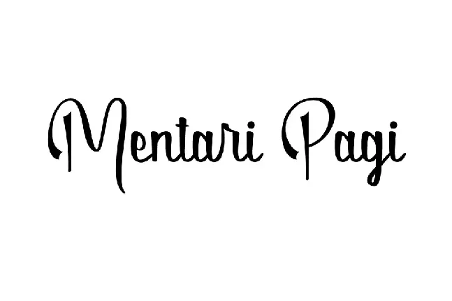 Mentari Pagi font