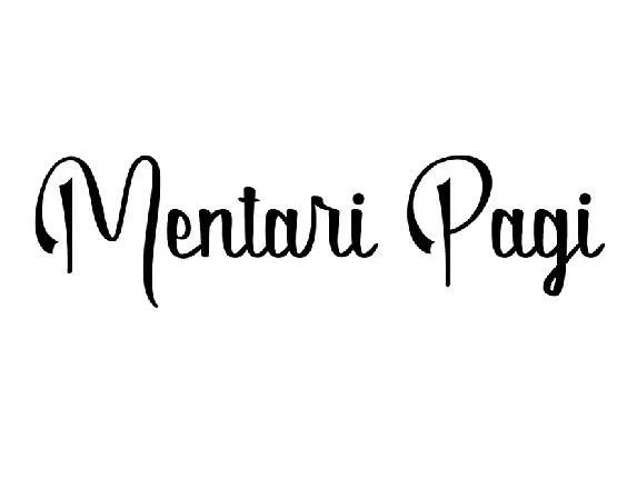 Mentari Pagi font