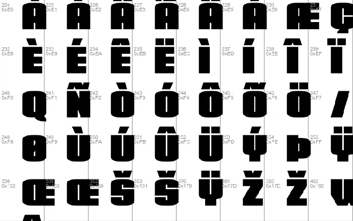 Elephant Gun Display font