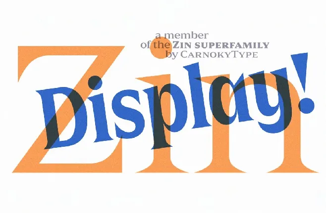 Zin Display font