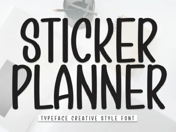 Sticker Planner Display font