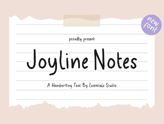 Joyline Notes font