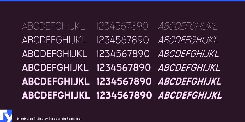 Mixolydian Titling font